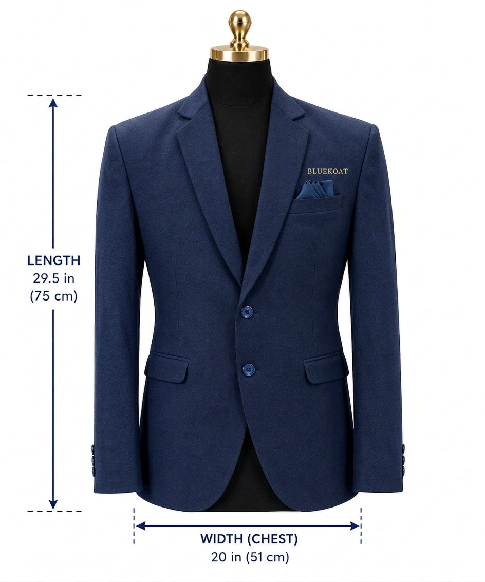 BLUEKOAT Royal Textured Suit Coat – Midnight Navy