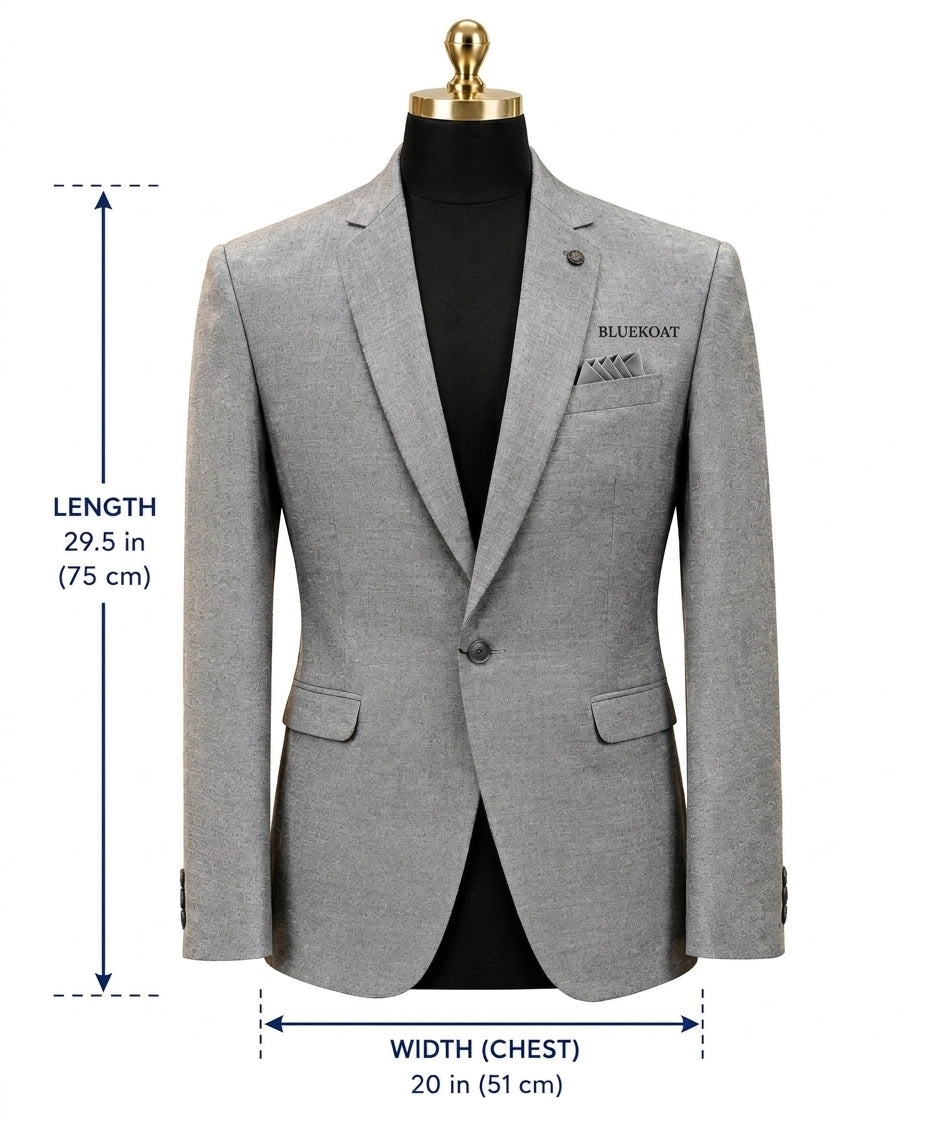 BLUEKOAT Prestige Textured Suit Coat – Platinum Grey